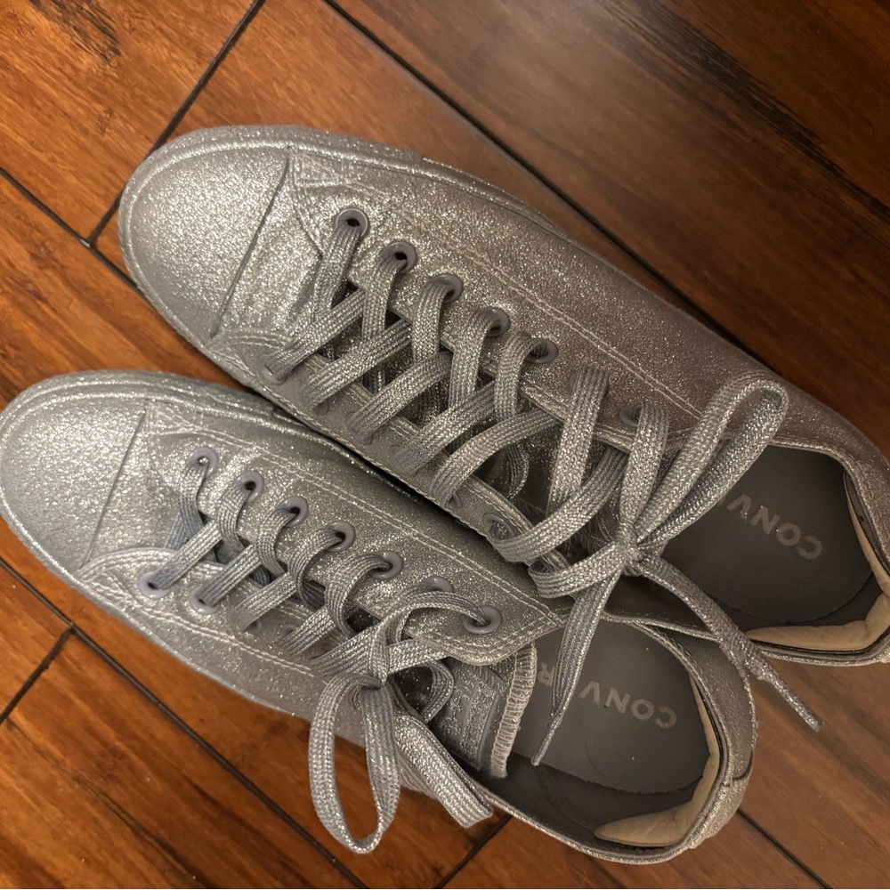 Converse | Silver Glitter Sneakers - women’s 11